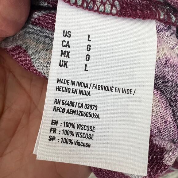 American Eagle Outfitters Size Large Gauzy Floral Lightweight Pull On Mini Skirt - Picture 6 of 6